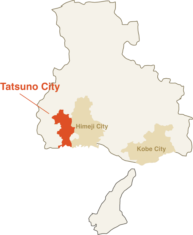 Map of Tatsuno City, Hyogo Prefecture
